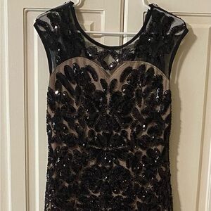 Full length black ball gown